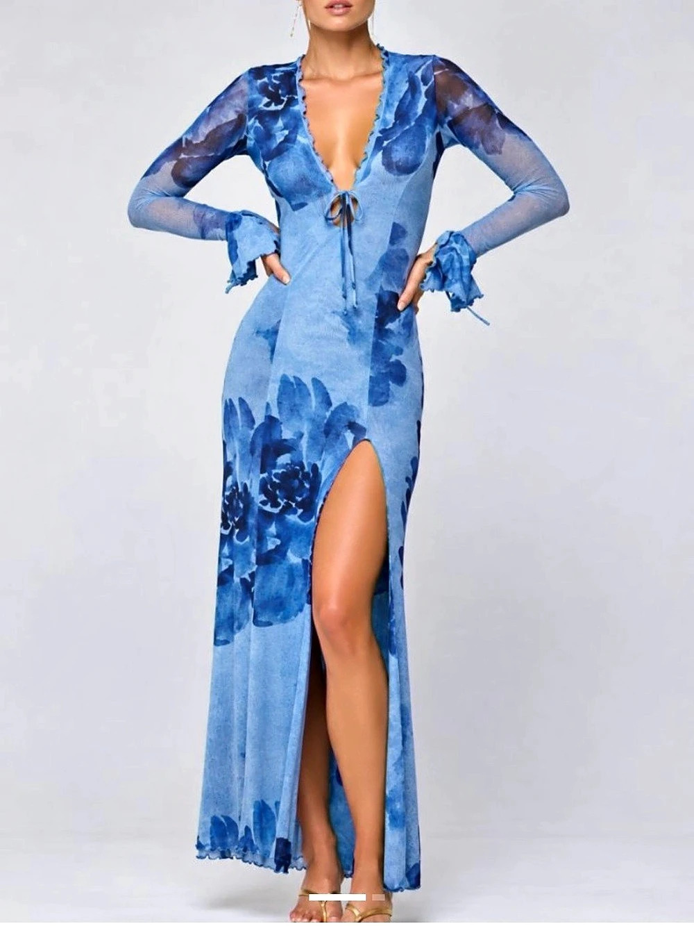 RESA Lennon Maxi Dress Blue Floral NWT